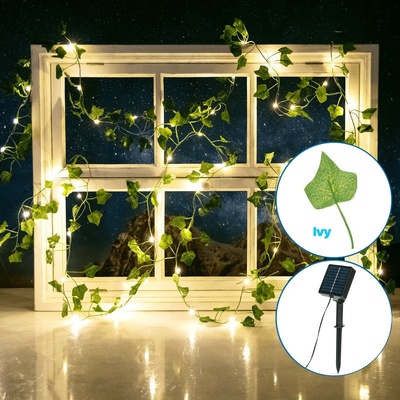 Aigostar - LED соларен гирлянд 100xLED/12м IP65 топла бяла ivy (AI1613)