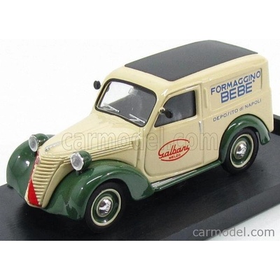 Brumm Fiat 1100 Furgone Van Veicolo Commerciale Publicitaire Galbani Melzo Milano Deposito Di Napoli 1950 Krémově Zelená 1:43