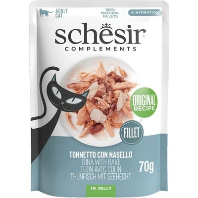 Schesir Cat Complements Tuniak s morskou šťukou v želé 70 g
