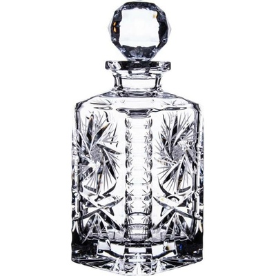 BOHEMIA CRYSTAL Broušená karafa na whisky brus Větrník 800ml