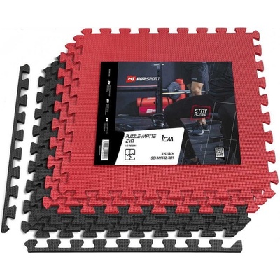 Hop-Sport Eva Podložka puzzle 60 x 60 x 1 cm černo-červená 6ks – Sleviste.cz