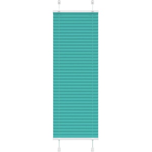 vidaXL Плисирана щора, петролно зелена, 40x150 см, ширина на плата 39, 4 см, полиестер (4015386)