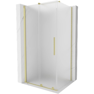 Mexen Velar плъзгаща се душ кабина 120 x 110 см, матирана, златиста четка - 871-120-110-31-55 (871-120-110-31-55)