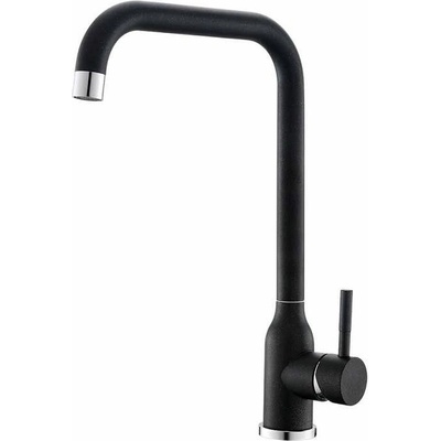 Inter Ceramic Стоящ смесител за кухня, Inter Ceramic, 7107005, с висок чучур (7107005 BLACK)