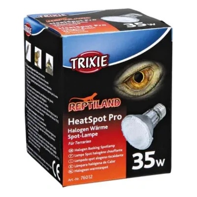 TRIXIE Heat Spot Pro - Халогенна лампа за терариум, създава топли зони, насърчава благосъстоянието и подпомага храносмилането, 35 W, 65 × 88 мм