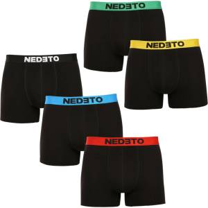 Nedeto Комплект от пет - мъжки боксерки Nedeto черни Nedeto | Cheren | МЪЖЕ | M - zoot - 80,72 лв