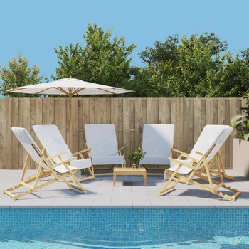 Image 1 of vidaXL Плажни кърпи 6 бр бели 60x135 см текстил 400 GSM (3157051)