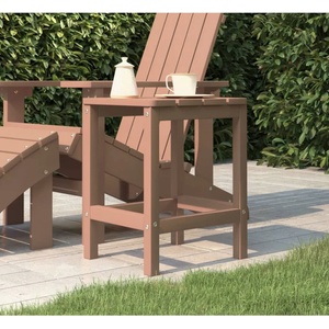 vidaXL Градинска маса Adirondack, кафява, 38x38x46 см, HDPE (318643)