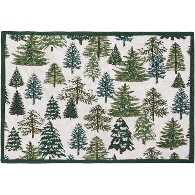SCANquilt prostírání motiv Les bílozelená prostírání 30x45cm