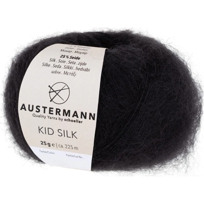 Pletací příze Austermann Kid Silk Barva: 02 SCHWARZ