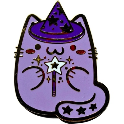 S1moonka kovový pin kouzelnická kočička 45 mm