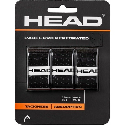 Head Padel Pro Perforated 3 ks black