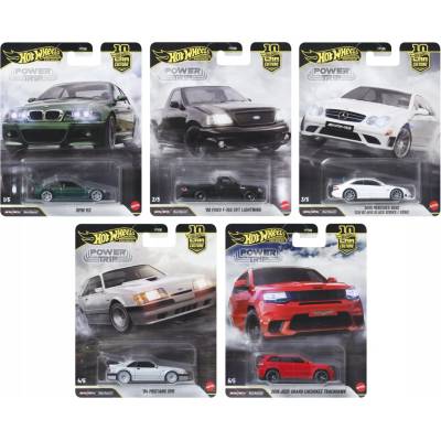 HOT WHEELS Premium Power Trip SADA 5 AUTÍČOK Car Culture Real Riders 1:64