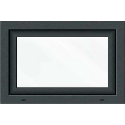 Bravo Okno plastové sklopné bílé/antracit 7016, S1 60x40, 2sklo, 4kom/60mm,vč.kl
