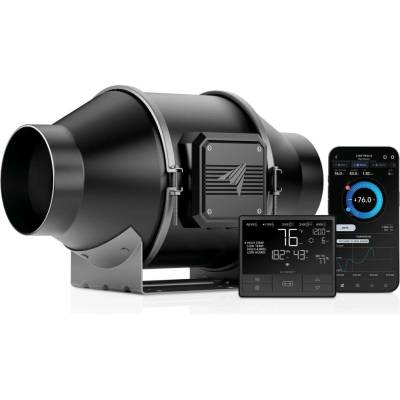 AC Infinity CLOUDLINE T4 Quiet Inline Fan System with Temperature Humidity VPD Controller 100 mm