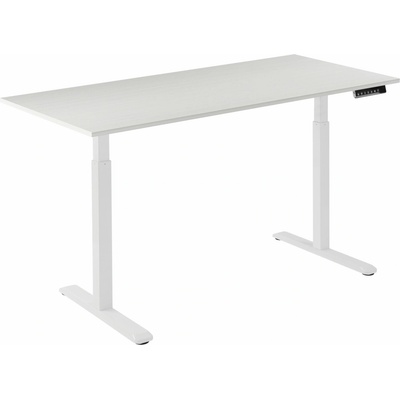 AlzaErgo Table ET2 biely + doska 140 × 80 cm lamino biely dub