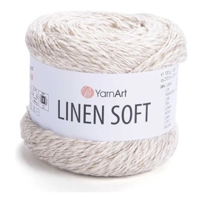 YarnArt Příze Linen soft 7303 světle béžová – Zboží Mobilmania