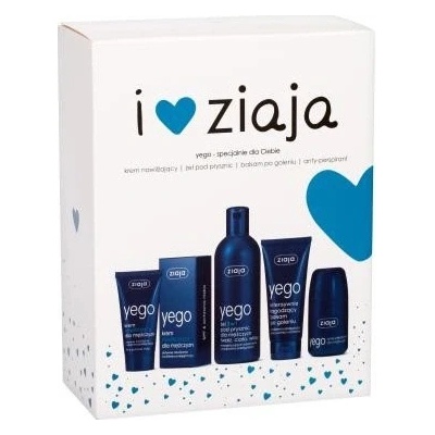 Ziaja Men (Yego) sprchový gél 3v1 300 ml + hydratačný krém SPF6 50 ml + balzam po holení 75 ml + antiperspirant 60 ml pre mužov