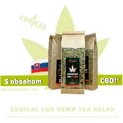 CBDICAL Relax Konopný čaj s CBD 40 g