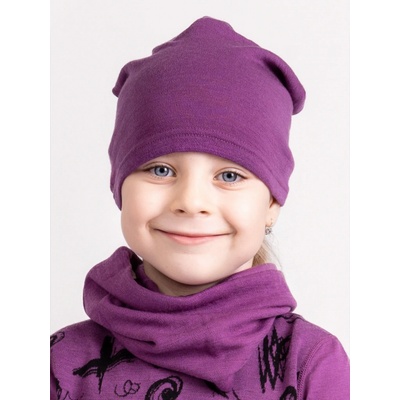 unuo dětský merino nákrčník Basic Unuo ostružinová