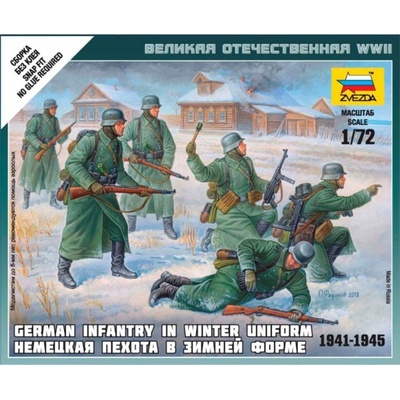Zvezda Nemecká pechota v zimných uniformách 1941-1945 1:72