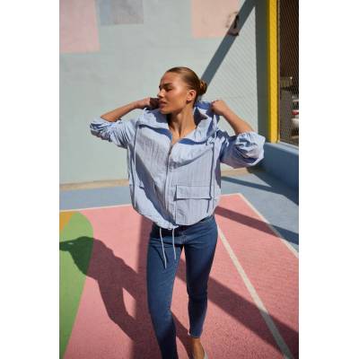 Moodo Якета с качулка светлосина Moodo Moodo | Sin | ЖЕНИ | XS