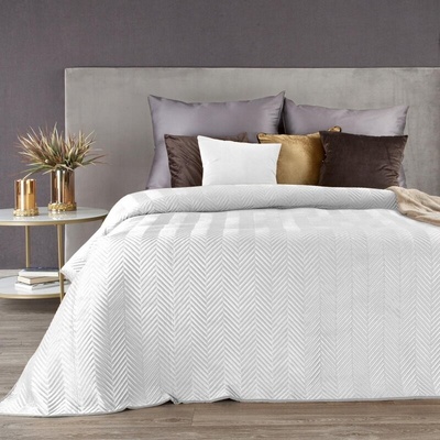 Takoy PREMIUM Přehoz na postel SOFIA z měkkého a matného sametu prošívaný do vzoru rybí kosti -HF-373797 220 x 240 cm
