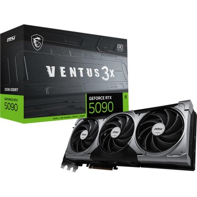 Видео карта Nvidia GF RTX 5090, 32GB, MSI Ventus 3X, OC, PCI-E 5.0, GDDR7, 512-bit, DisplayPort, HDMI (912-V530-061)