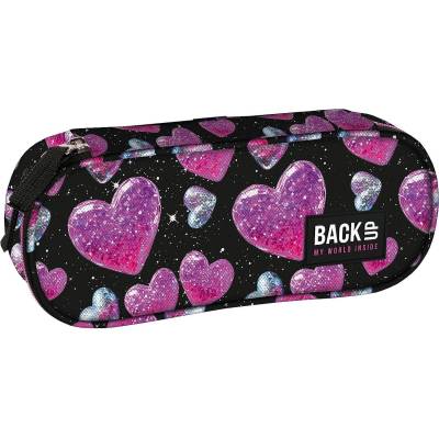 BackUP Овален несесер BackUp 8 A - Glitter Hearts (709661)