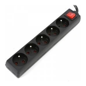 Platinet extension cord power strip 5, 0m 16a 5 socket type e french black [41107]
