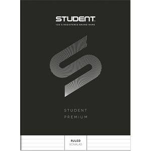 ICO Тетрадка с линийка ICO Student Black Premium A/4 32 страници 7500107005 (7500107005)