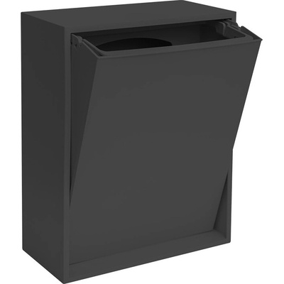 ReCollector Kôš na triedený odpad Recycling Box, nástenný, čierny