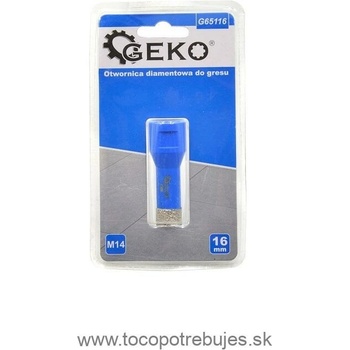 Diamantový korunkový vrták 16mm / M14 - GEKO G65116