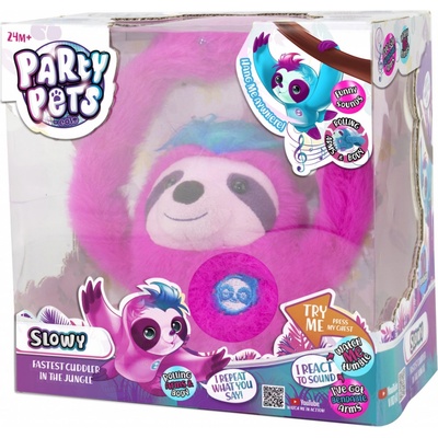 Party Pets interaktívne Leňochod Slow ružový