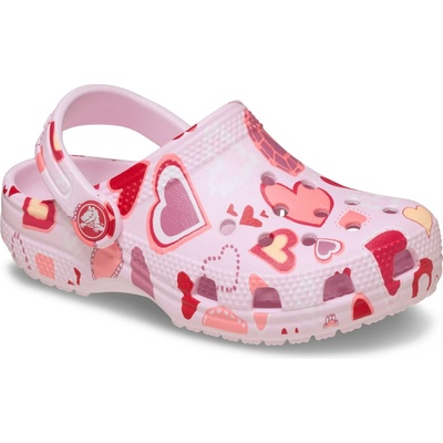 Crocs Детски сандали Crocs Kid's Classic VDay Graphic Clog Sandals - Pink Milk / Hearts - размер 36-37 (EU) (702-4352-0224)