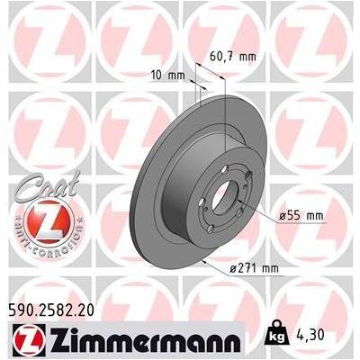 Brzdový kotúč ZIMMERMANN 590.2582.20