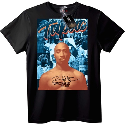 NOONEBRAND Тениска Tupac Shakur Почит - L, Black