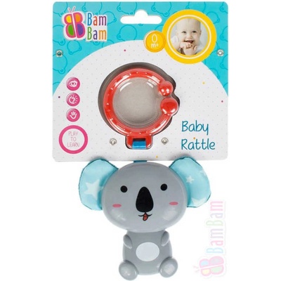 ET BAM BAM Baby chrastítko koala přívěsek s klipem