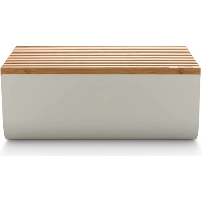 Chlebník s prkénkem MATTINA 34 cm, šedá, ocel / bambus, Alessi