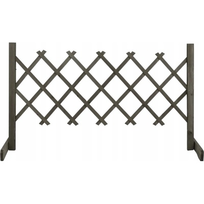 zahrada-XL Zahradní trelážový plot šedý 120 x 60 cm masivní jedle