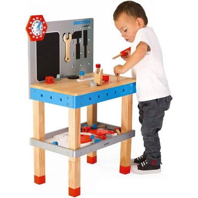 Janod dřevěný pracovní stůl BricoKids 40 dílů