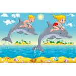 DIMEX ART Флизелинов фототапет деца и делфини 375 x 250 см