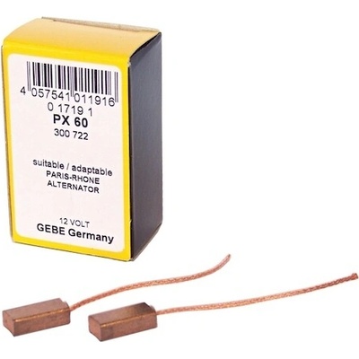 GEBE - IKA Germany Sada uhlíků alternátoru Valeo PX60, 6,4 x 4,6 x 15,4 mm