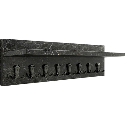 TopMebel Folin melamine wall coat hanger with mirror in anthracite color 90x4x90см