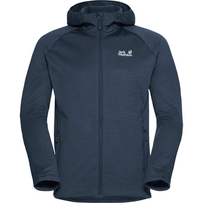 Jack Wolfskin Мъжко поларено яке Jack Wolfskin Peak District Hooded Fullzip Fleece jacket - Midnight Sky - размер XXL (005-7011-0215)