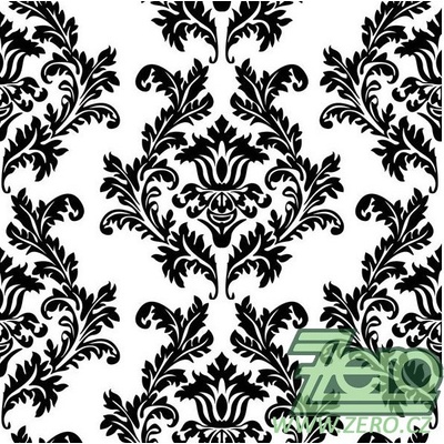 Maki ubrousky 3N 20ks bílé s černými ornamenty 33x33cm