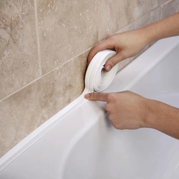 Tesniaca ochranná vodotesná rohová páska do vane alebo sprchy, 3,2 m x 2,2 cm, biela Sealing Strip Tape/3.2M Lengthx2.2cm width white