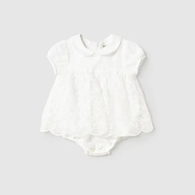 Mayoral Цяла рокля гащеризон церемония в цвят сметана за бебе момиче Майорал