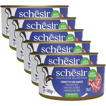 Schesir Счесир кот тон филе с говеждо в желе 6 x 140 г
