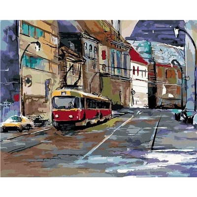 zuty Malování Podle Čísel Projížďka Po Praze 80 x 100 Cm Plátno Rám